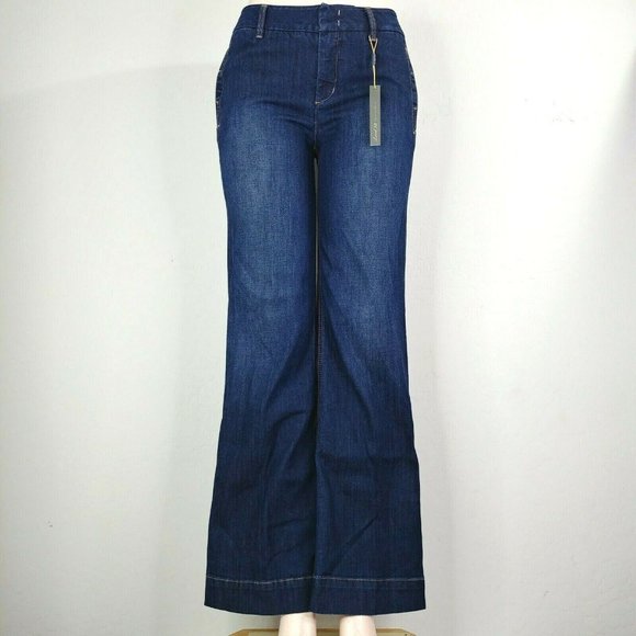 Level 99 Denim - Level 99 Flared Wide Leg Women's Blue Denim Jeans